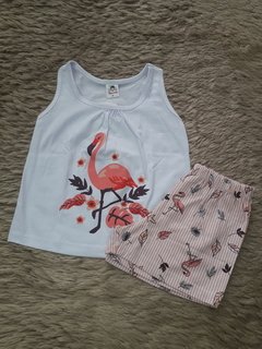 PIJAMA FEMININO ESTAMPA FLAMINGO - Ref: 605A