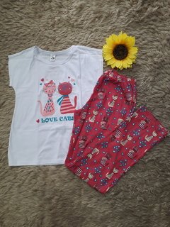 PIJAMA FEMININO GATINHO - Ref: 680B