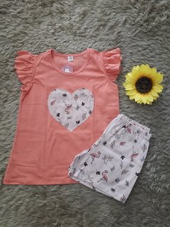 PIJAMA FEMININO ESTAMPADO FLAMINGO - Ref: 612B