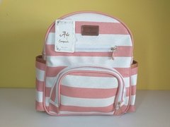 MOCHILA LISTRADA CORAL - Ref: 004