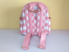MOCHILA LISTRADA CORAL - Ref: 004 na internet