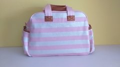 KIT BOLSA G E P MATERNIDADE LISTRADA ROSA - Ref: 001 - Bom bocadinho loja