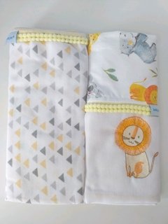 KIT MANTA FLANELADA C/ POMPOM - Ref:04144150101