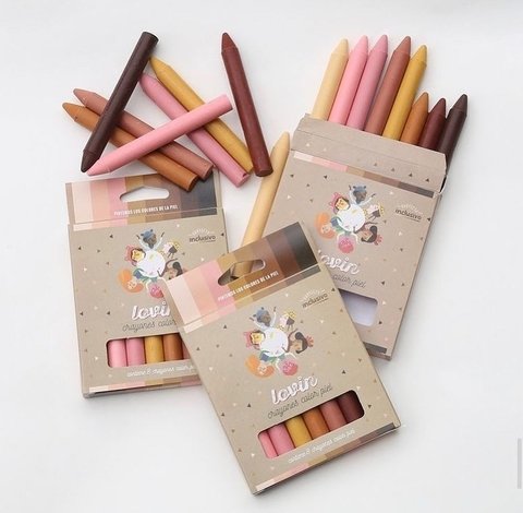 Crayones color piel
