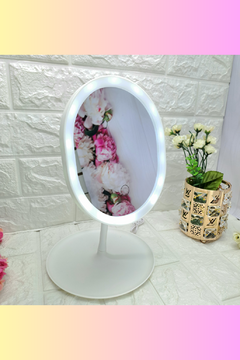 espejo led ovalado