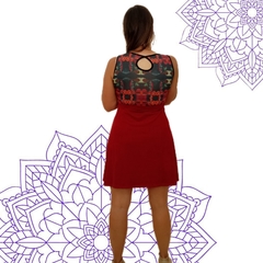 vestidos combinado gamuzado - comprar online