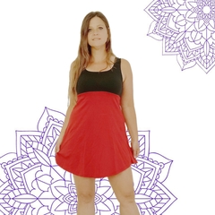 vestido bicolor