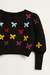 Blusa Tricot Cropped Laços - Filare tricot na internet
