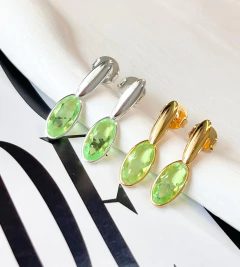Brinco Oval Verde - comprar online