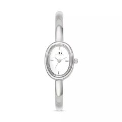 Relógio Feminino Oval Louvre Prata