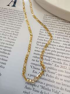 Corrente Masculino 3 em 1 70cm Banhado em Ouro 18k - comprar online