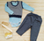 Conjunto Bebe Menino 3 A 6 Meses Body Canelado Com Colete - comprar online