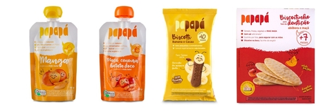 Papinhas bebe de fruta com biscoito de dentição e biscotti