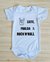 Body Bebê Rock Leite Fralda E Rock N Roll Moda Bebe Unissex