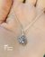Colgantes flor de loto y piedra diseño 2 - Falcone Joyas
