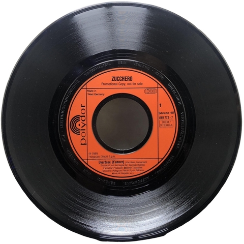 Vinilo Simple Zucchero Sugar Fornaciari Overdose D' Amore - comprar online