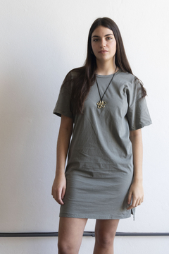 Vestido PIMA Agus Gris-Oliva en internet