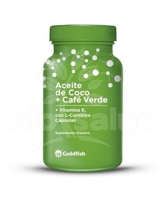 Aceite de Coco, Café Verde, Vitamina E y L-Carnitina Goldfish x 30 cápsulas