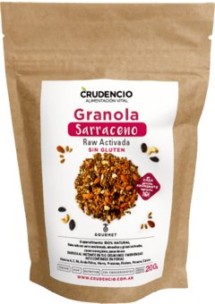 Granola sarraceno con cacao crudencio