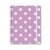 Caderno Colegial Dots Lilás