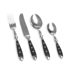 set cubiertos x 24 Sakura mediterranean black