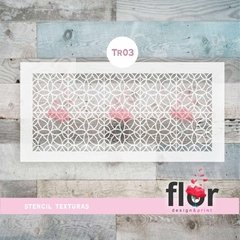Stencil trama flor delgada TR03