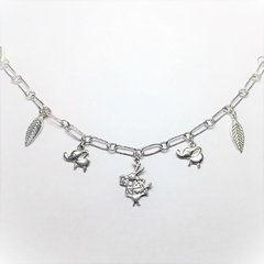 Pulsera con Dijes Hojas y Elefante