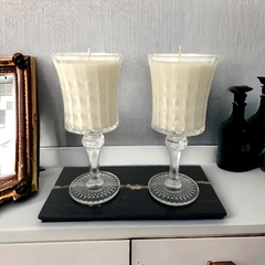 Vela con pie ORQUIDEA NEGRA