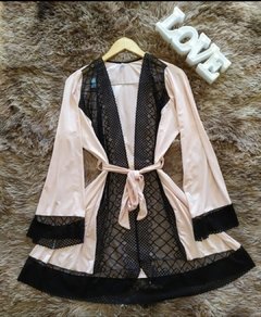 Robe nude com preto