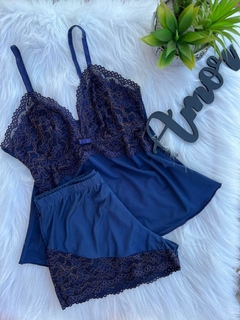 Baby Doll Lis - Azul marinho