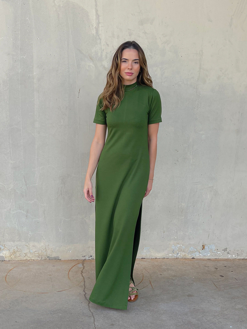 vestido moletinho rute verde