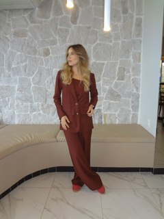 Blazer risca de giz - Vinho amadeirado na internet
