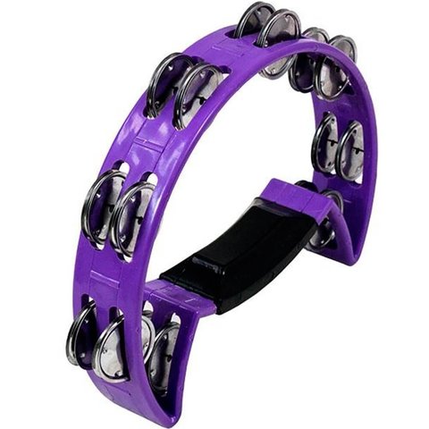 Pandeirola Meia Lua Luen Abs Roxo Com Pegador