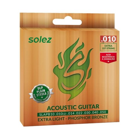 Encordoamento Para Violão Aço Solez 011 80-20 Bronze SLAB11