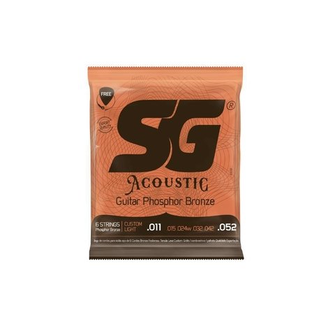 Encordoamento Sg Para Violão Aço Phosphor Bronze 0.011