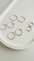 Argollitas plata y oro 13mm - Asia Joyas