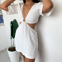 vestido recorte na cintura - iumi store
