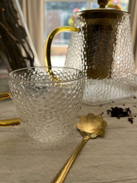 Tacita de vidrio linea piedras SETX6 - comprar online