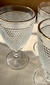 Set x4 Copas de vidrio texturadas con borde dorado - comprar online