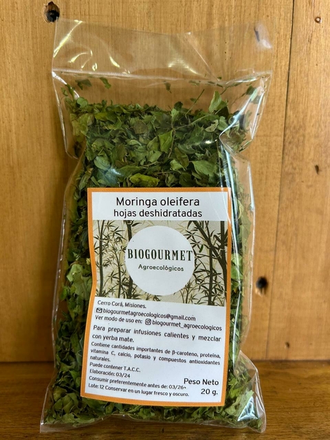 Moringa deshidratada agroecologica "Biogourmet" x 20 g