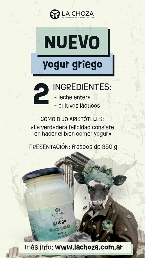 Yogur Griego "La Choza" x 350 mL - comprar online