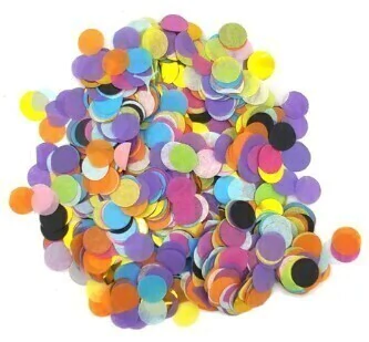 Confeti círculos dorado y multicolor - comprar online