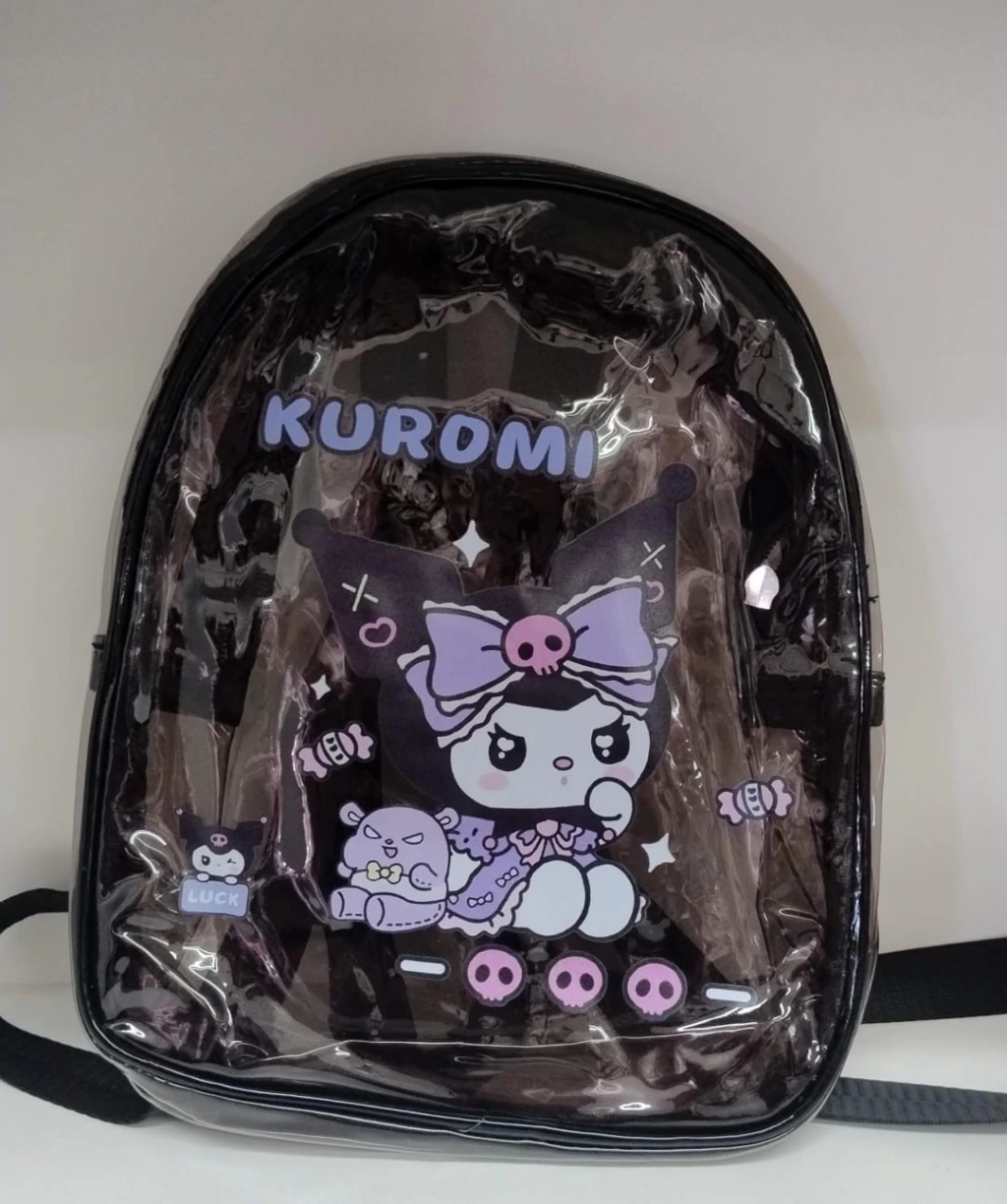 MOCHILA TRANSPARENCIA KUROMI
