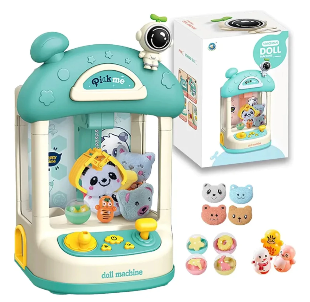 GARRA MAQUINA AGARRA OSITOS COLOR celeste