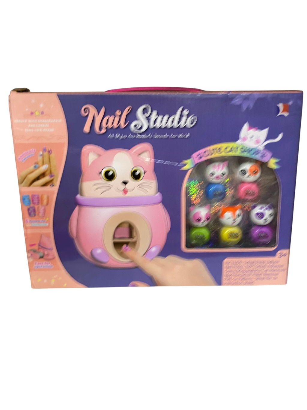 SET MANUCURIA PARA COLOCAR STICKERS GATITO