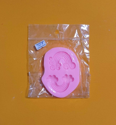 MOLDE DE SILICONA ARCO IRIS CON NUBE