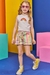 Conjunto Arco-Íris Blusa Cropped + Short - comprar online