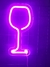 Letreiro Luminária Neon Led Taça de Vinho