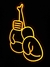 Letreiro Luminária Neon Led Luva de Boxe na internet