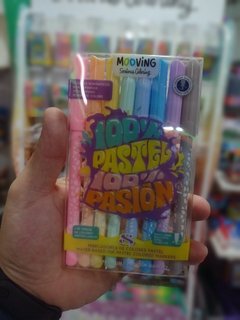 Marcadores 100% Pastel 100% Pasión Mooving X8